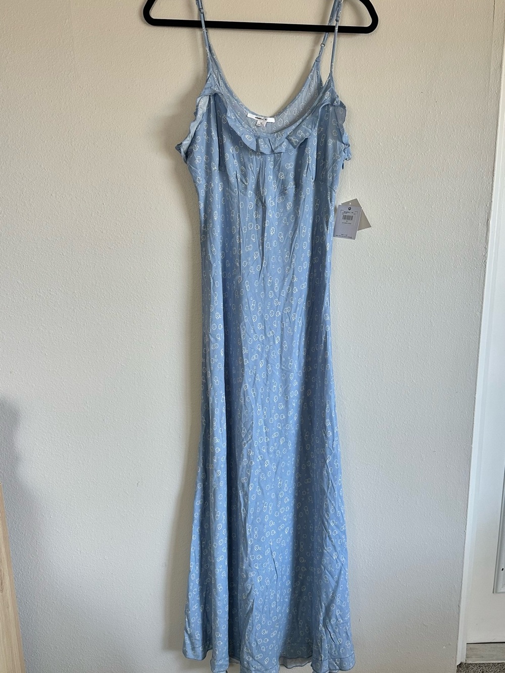 O’Neill Light Blue Maxi Slip Dress w/ Adjustable Straps - size XL
